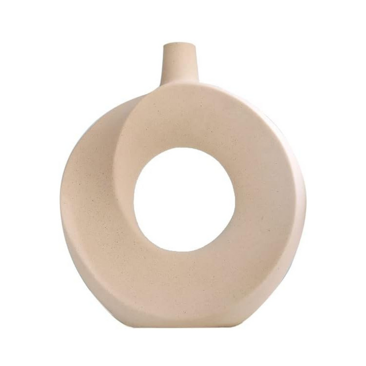 Ceramic Round Matte Pampas Flower Vase for Modern Minimalist Home Decor - OneBag