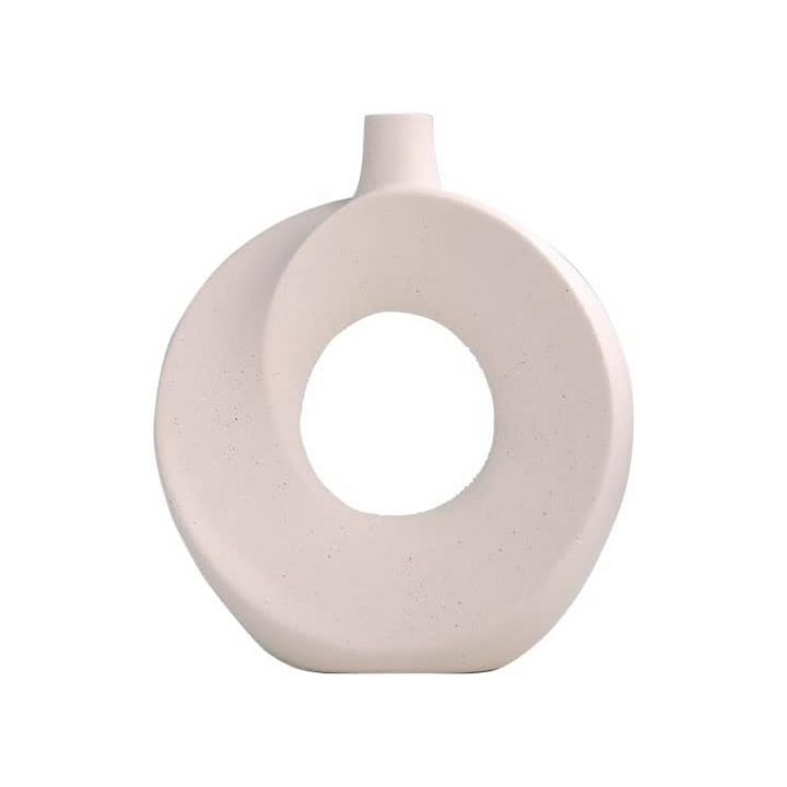 Ceramic Round Matte Pampas Flower Vase for Modern Minimalist Home Decor - OneBag