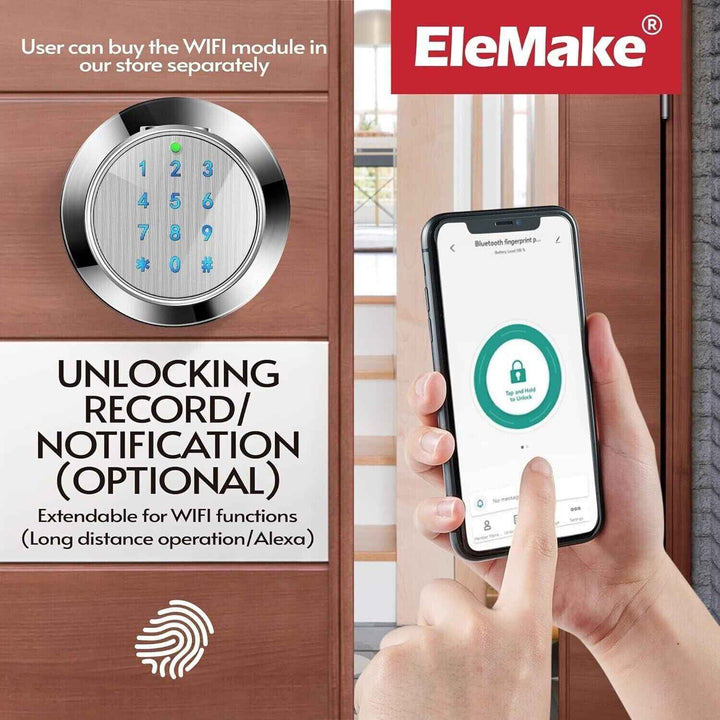 Smart Door Lock, Fingerprint Door Lock, Smart Lever Door Lock with Bluetooth APP Control