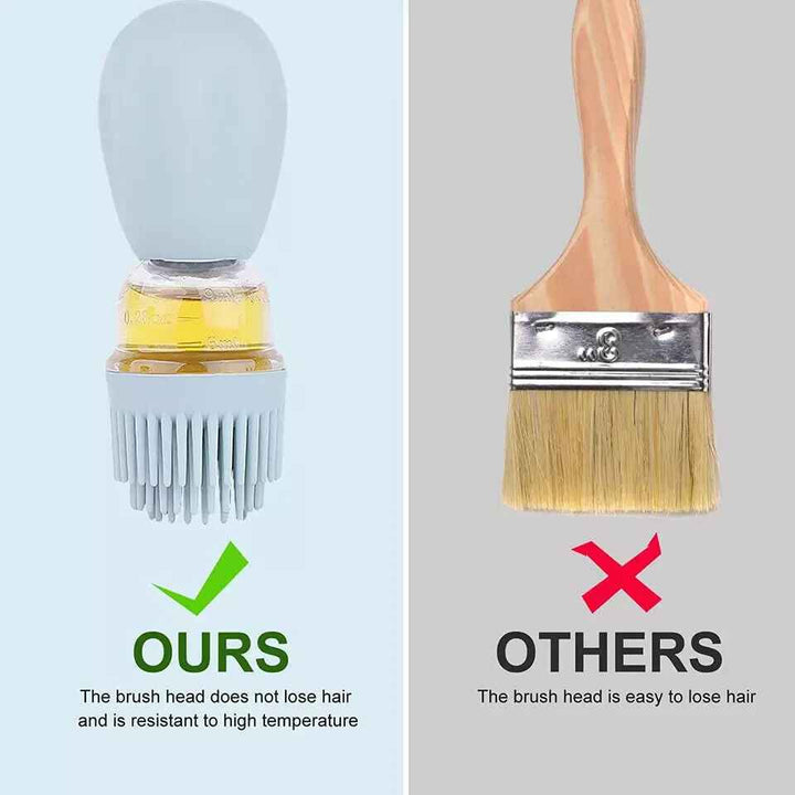 2 Pcs Glass Oil Dispenser Bottle  with Silicone Basting Brush for Cooking, Sauce, BBQ Grill