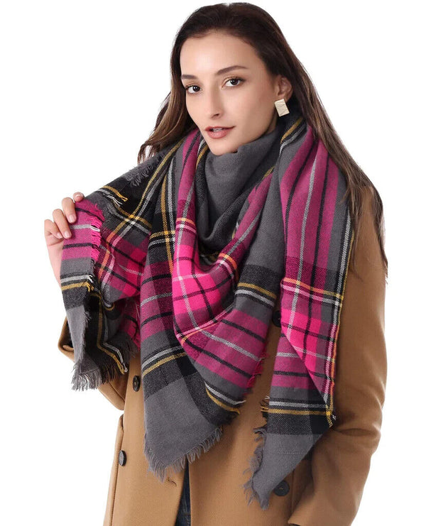 Winter Tartan Scarf Shawl