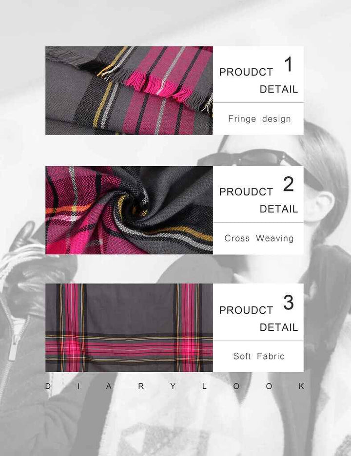 Winter Tartan Scarf Shawl