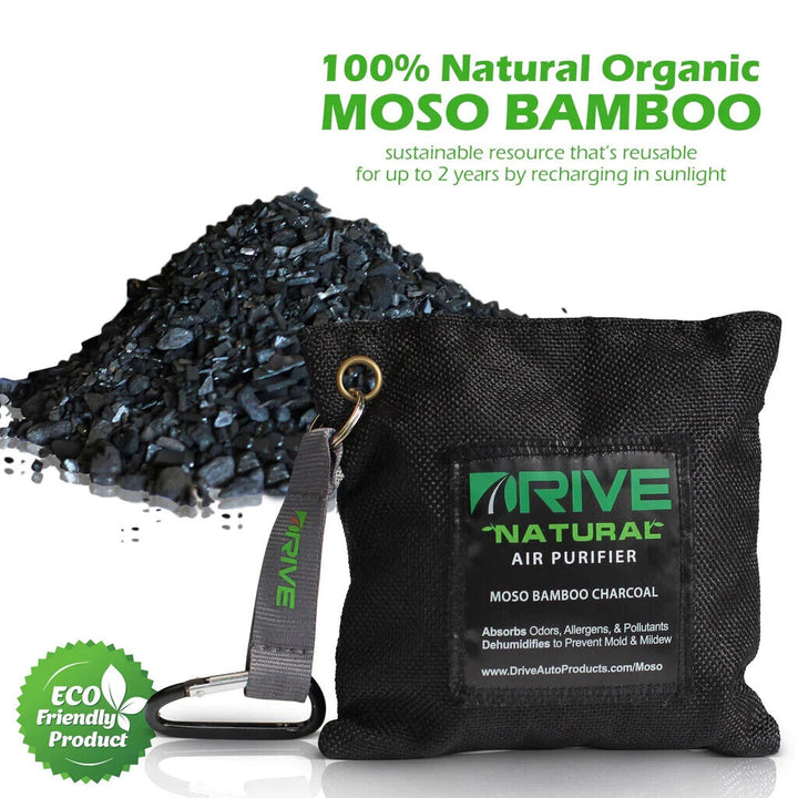 Bamboo Charcoal Air Purifying Bags (220g/bag), Absorbs Odors, Allergens, & Pollutants, Dehumidifies to Prevent Mold & Mildew - OneBag