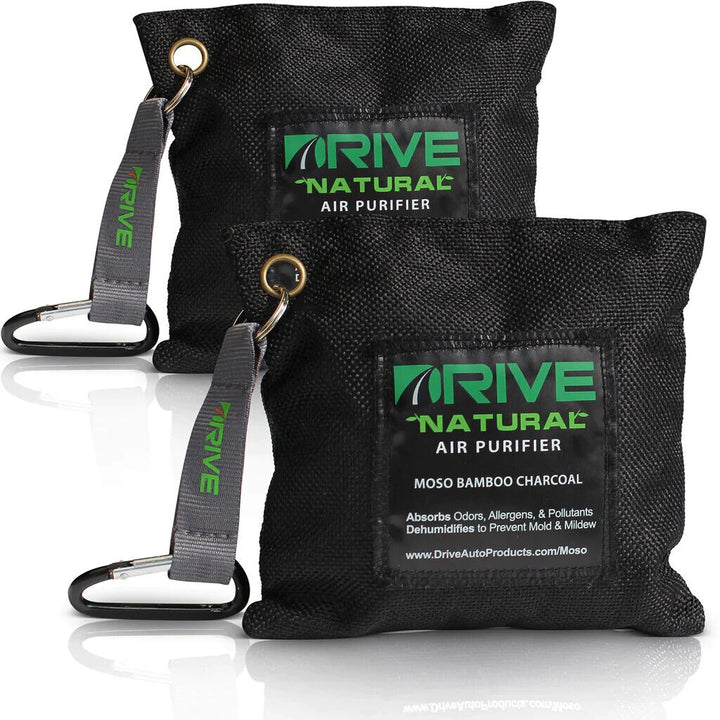 Bamboo Charcoal Air Purifying Bags (220g/bag), Absorbs Odors, Allergens, & Pollutants, Dehumidifies to Prevent Mold & Mildew - OneBag