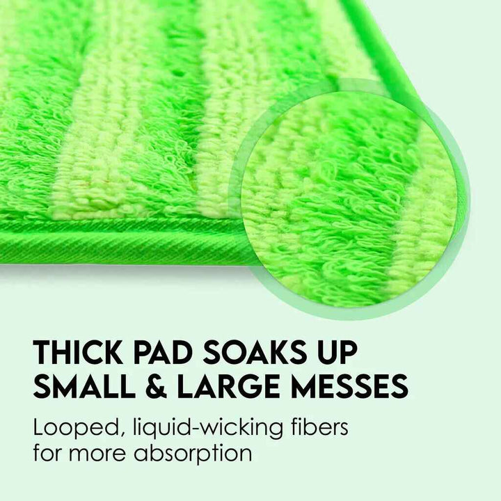 4 Pcs Microfiber Mop Pad, Floor Washable Refills Pads
