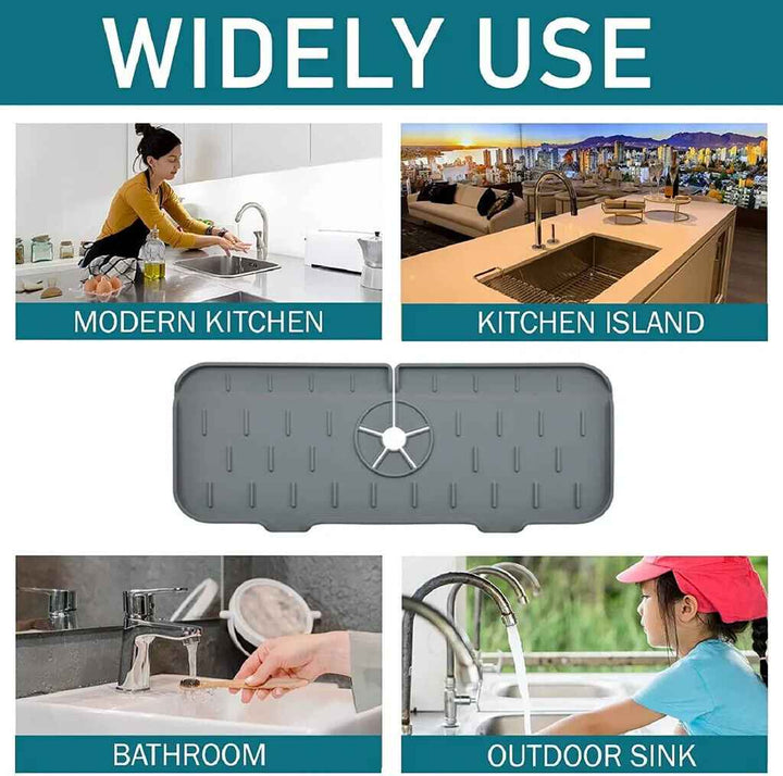 Kitchen Sink Splash Guard Silicone Faucet Mat