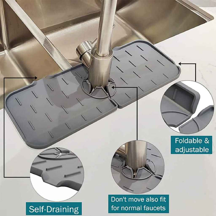 Kitchen Sink Splash Guard Silicone Faucet Mat