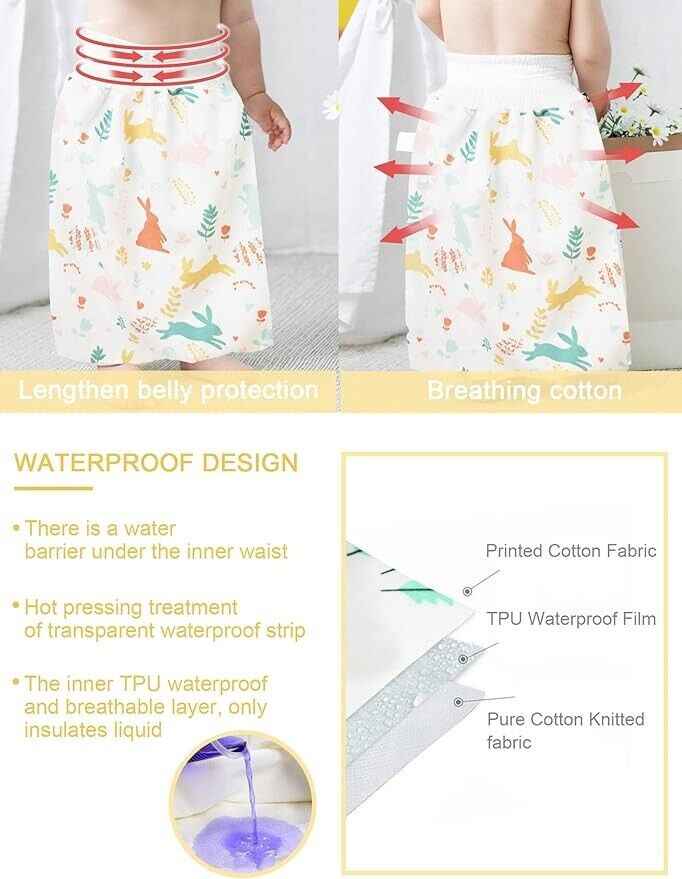 2 Pcs Baby Potty Training Diaper Skirt