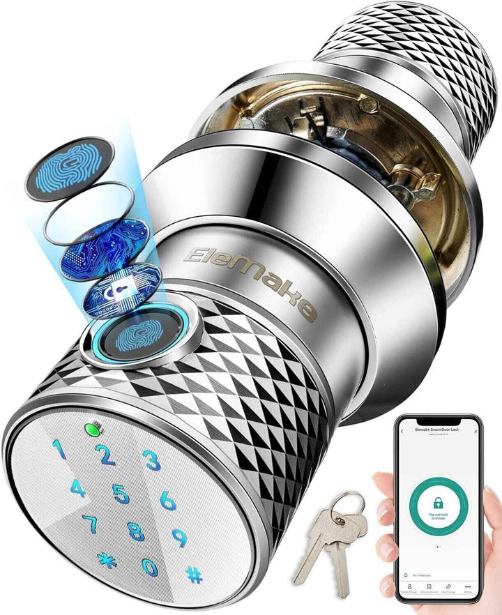 Smart Door Lock, Fingerprint Door Lock, Smart Lever Door Lock with Bluetooth APP Control