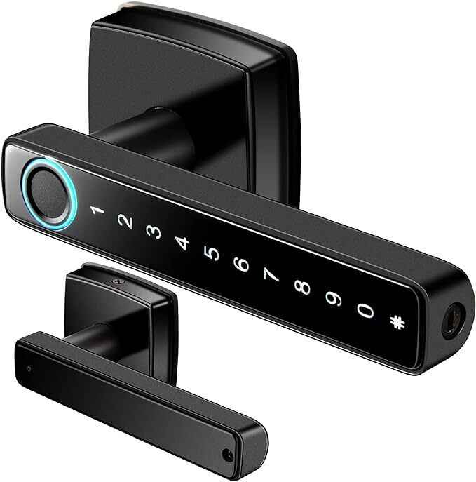 Smart Door Lock, Fingerprint Door Lock, Smart Lever Door Lock with Bluetooth APP Control