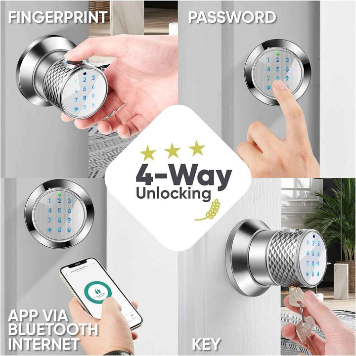 Smart Door Lock, Fingerprint Door Lock, Smart Lever Door Lock with Bluetooth APP Control