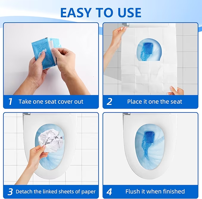 60 Pcs Toilet Seat Covers - OneBag