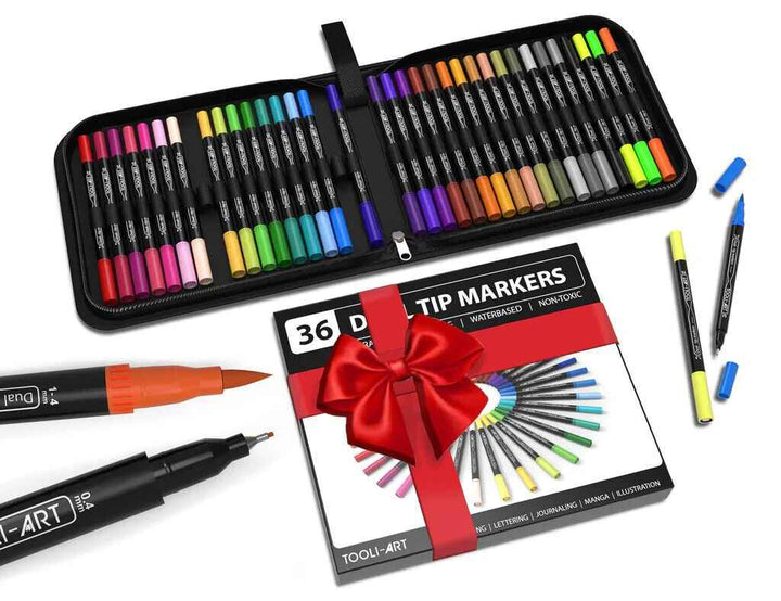 36 Pcs Colouring Pens and Markers