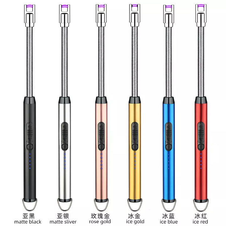 Electric Arc Rechargeable USB lighter, 360° Flexible Long Neck Lighter for Candle, BBQ - OneBag