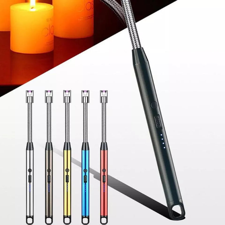 Electric Arc Rechargeable USB lighter, 360° Flexible Long Neck Lighter for Candle, BBQ - OneBag