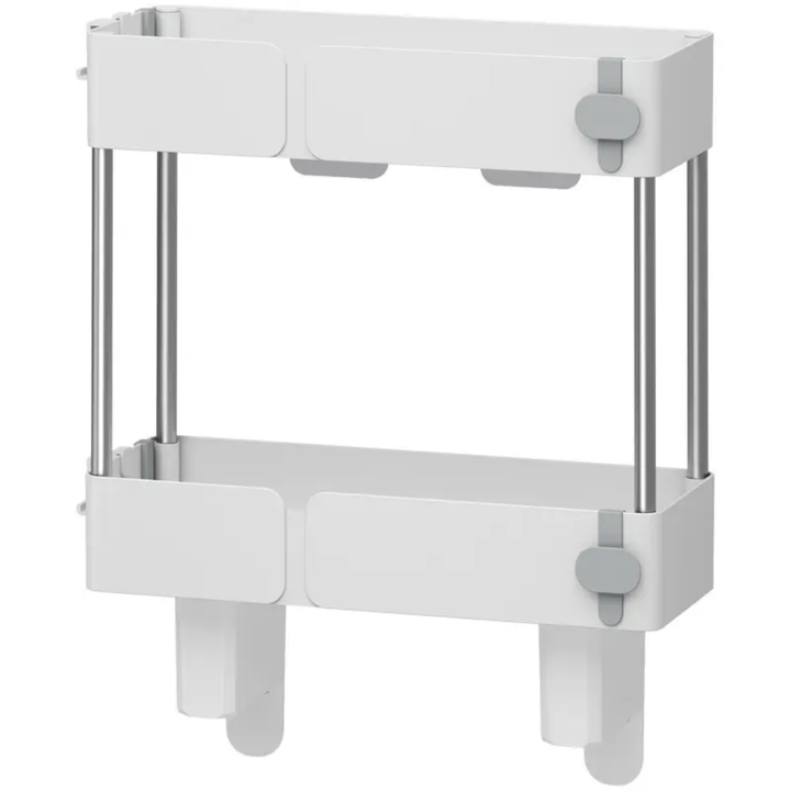 White Storage Rack Above Bathroom Toilet Waterproof Cabinet Storage Rack - OneBag