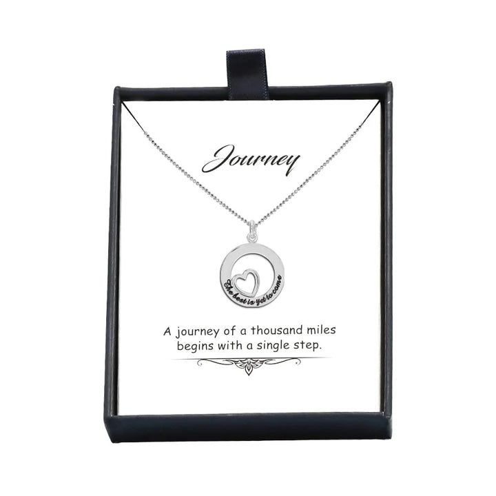 925 Sterling Silver The Best is Yet to Come Quote Silver Charms Necklace Pendant Jewellery for Teen Women - OneBag