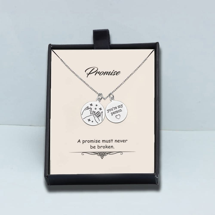 925 Sterling Silver You Re My Person Quote Silver Charms Necklace Pendant Jewellery for Teen Women - OneBag