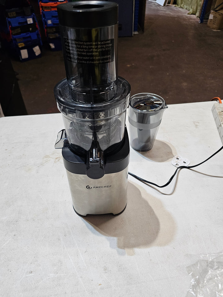 AMZCHEF Juicers Whole Fruit and Vegetable 80MM, Cold Press Juicer Machines with Large Feed Chute- 300 - OneBag