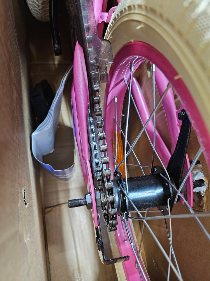 Hiland 16 Inch Kids Bike with Training Wheels, Pink Girls' Bike, Handbrake and Coaster Brake, Kids Bike for Girls 5 6 7 8 Years with Basket - OneBag