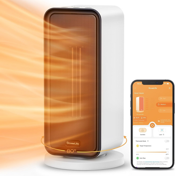 Electric Heater, Smart Low energy Heater Model with Thermostat WIFI and Bluetooth