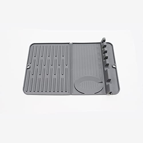 Silicon Dish Drying Mat, Non-Slip, Heat-Insulating Water-draining Table Placemat - OneBag