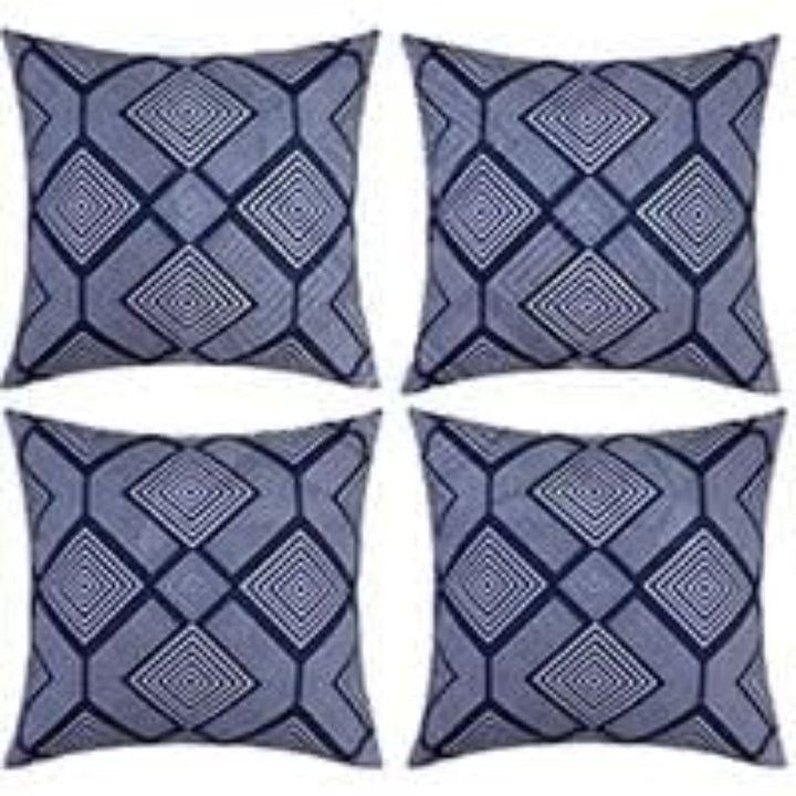 2 Pcs 50x50 cm Navy Blue Cushion Covers - OneBag