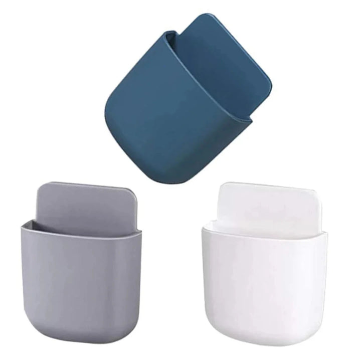 3 Pcs Remote Control Holder Self-Adhesive Wall-Mounted Remote Control Storage Box - OneBag