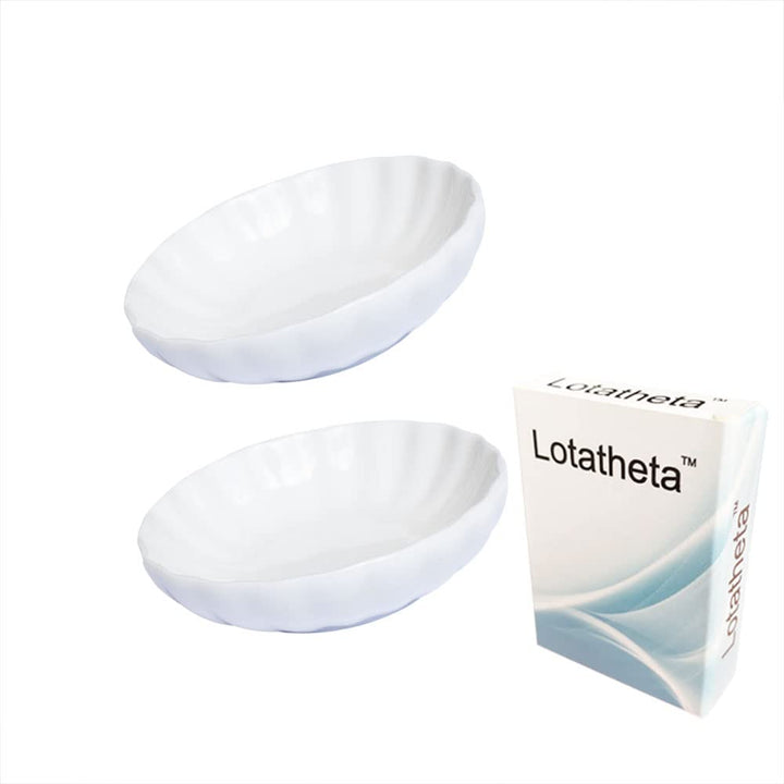 2 Pcs Shaped Porcelain Soy Sauce Dish, Ceramic Dip Dipping Bowls White for Dinner Baking BBQ and Cooking - OneBag