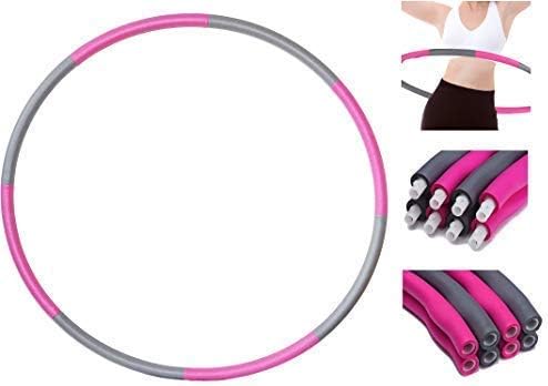 Tig Fox Hula Hoop, 8-Piece Removable Hula Hoop with Improved Stainless Steel Core, 1.2 kg - OneBag