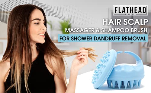 Silicone Scalp Massager Scrubber, 2 Massage Removal Heads - OneBag