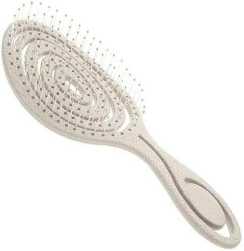 CS Beauty Eco Friendly Straw Hairbrush, Flexible Soft Pin Bristles, Detangling Wet/Dry Hair, Head Massaging Pro