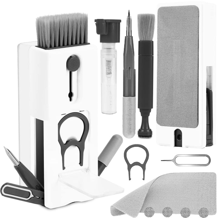 11Pcs Keyboard, Earbuds, Camera Lens, and Laptop Cleaning Brush Kit - OneBag