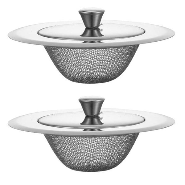 2 Pcs Sink Strainer Stainless Steel, Mesh Hair Filter