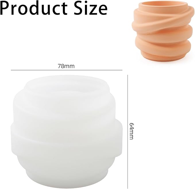 Spiral Silicone Candle Holder, Mould Geometric Casting Epoxy Molds, Tea Light Holder Resin Molds, DIY Reusable Candlestick Epoxy Silicone Molds - OneBag