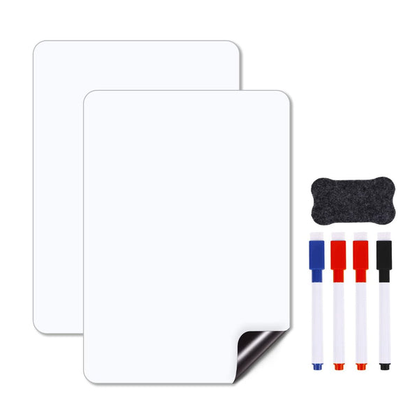 7 Pcs Magnetic Dry Erase Whiteboard for Fridge with Dry Erase Marker and Eraser