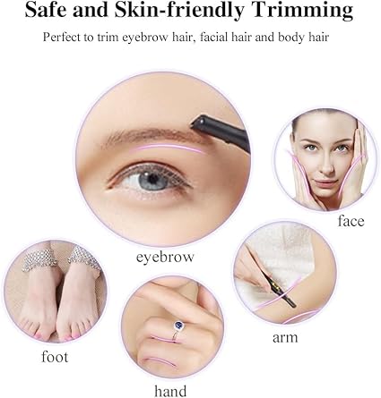 Electric Eyebrow Trimmer, Eyebrow Hair Remover, Painless Facial Hair Trimmer for Women - OneBag