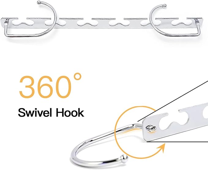 8 Pcs 260mm x 72mm Metal Space Saving Clothes Hanger, Closet Hanger Organizer Sturdy Silver - OneBag