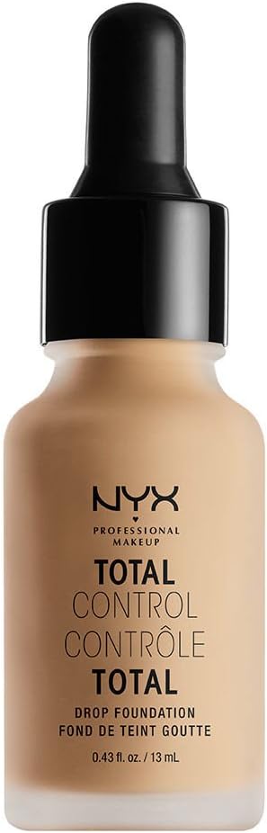 NYX Professional Makeup Total Control Drop Foundation, Precise Dosage, Buildable Coverage, Long Lasting,