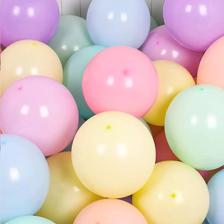 150Pcs Mixed 6 Colours Pastel Rainbow Unicorn Balloons - OneBag