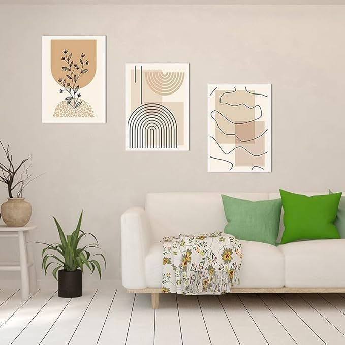 Decorative Poster, Modern Beige Marble Background Frameless Canvas Painting Picture 60x90cm - OneBag