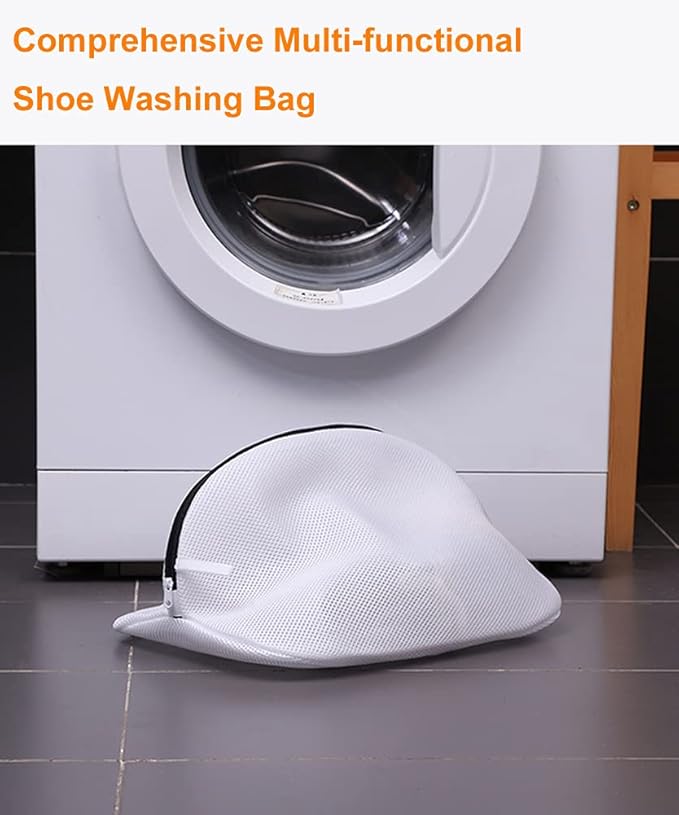 2 Pcs Shoe Washing Machine Bag, Trainer Washing Machine Bag with Durable Zips, Laundry Bags for Shoes - OneBag