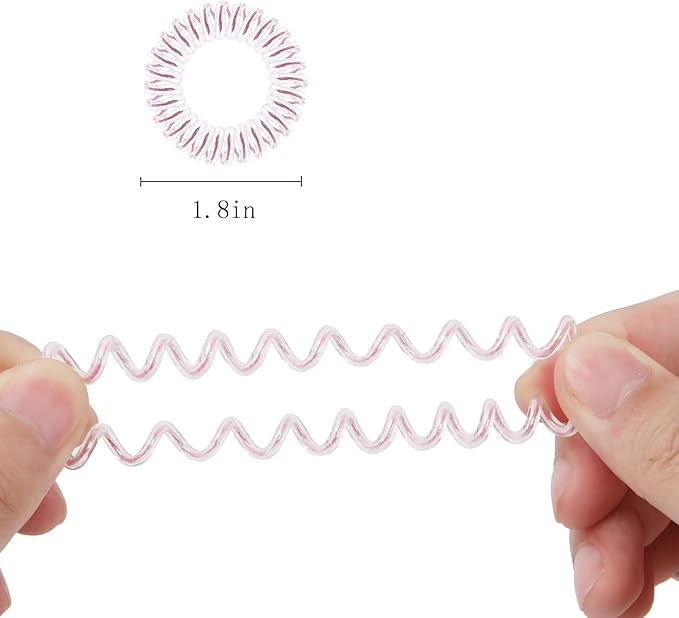 12 Pcs Hair Elastics, Spiral Hair Bands for Women and Girls - OneBag