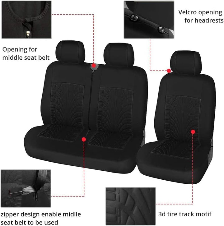 Universal Car Van Seat Covers Full Set for 5 Seater, Front Pair Seat Cover - OneBag