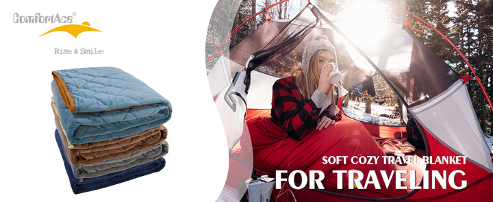 2 in 1 Travel Pillow Travel Blanket, Multi-Functional Cushion offers a dual-purpose Outdoor Blanket 150 * 115CM - OneBag