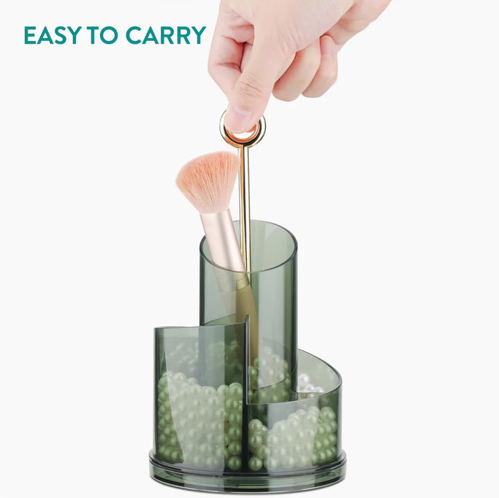 Makeup Brush Holder, Green Rotating Make Up Organiser - OneBag