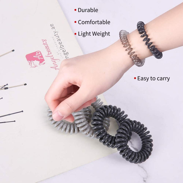 12pcs Spiral Hair Bands for Women and Girls Plastic Multicolour Series Spiral Hair Bands - OneBag