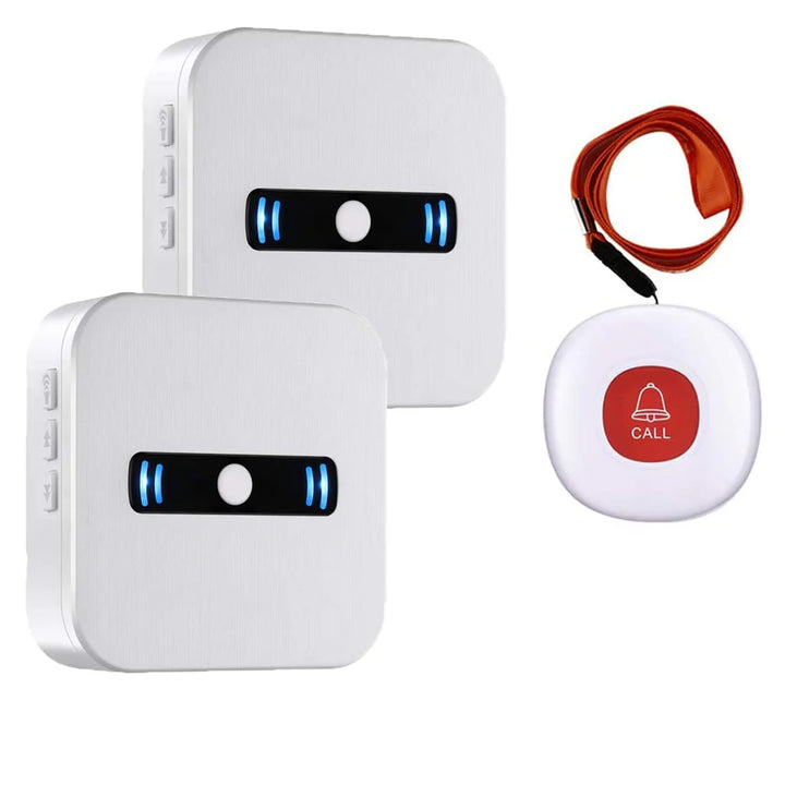 Wireless Caregiver Pager Alert System, Call Button, Watch, Receiver for Elderly, Buzzer Alarm - OneBag
