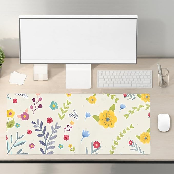 Desk Mat, Stitched Edge Waterproof Smooth Surface, Premium Mousepad with Non Slip Rubber Base - OneBag