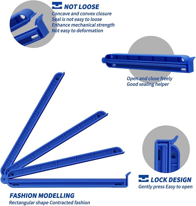 15 Pcs 3 Sizes Food Bags Clips, bag clips for food storage Clips for Home for Sealing Food Snacks Coffeeclips food use for Kitchen Office - OneBag